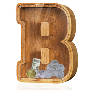 Personalized Large Wooden Kids Letter Piggy Bank Piggy Bank For Boyspiggy Bank Girls Piggy Bank Piggy Bank For Kids Coin Bank