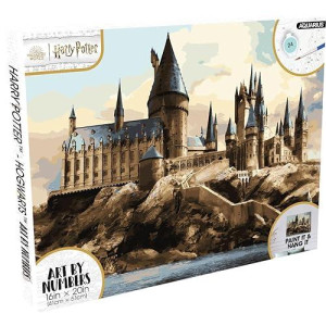 Aquarius Harry Potter Hogwarts Art By Numbers - 16 X 20 Inches Harry Potter Themed Paint By Number For Adults & Kids - Diy Color By Number Paint Kit For Beginner - Officially Licensed
