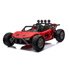 24V Freddo Monster 2 Seater Rideon For Kids With Parental Remote Control Led Lights And Eva Tires Red