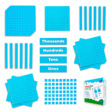 1314 Pcs Jumbo Blue Magnetic Base Ten Blocks For Math Headings Math Manipulatives Base 10 Blocks Place Value Manipulative