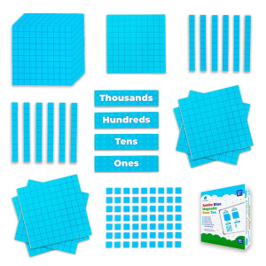 1314 Pcs Jumbo Blue Magnetic Base Ten Blocks For Math Headings Math Manipulatives Base 10 Blocks Place Value Manipulative