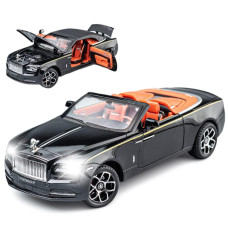 Erock New Version Exquisite Car Model 124 Rollsroyce Dawn Model Car Zinc Alloy Pull Back Toy Car With Sound And Light For Adu