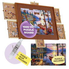 Joyberri Jigsaw Puzzle Board With Free Puzzle 1500 Piece Jigsaw Puzzle Table For Adults And Kids 1500 Pc Puzzle Board