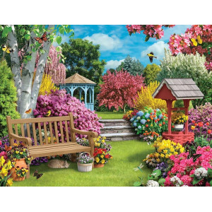 Springbok Beautiful Blossoms 500 Piece Jigsaw Puzzle For Adults Features A Dreamy Garden Scene In Spring With Blooms Of Every Co