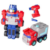 Build-A-Buddy Transformers Optimus Prime Building Toys - Stem Toys Including Toy Electric Drill And Aa Batteries - Transformers Toys - Robot Building Toys Ages 18 Months And Up