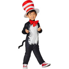 Inspirit Designs Dr. Seuss Toddler Cat In The Hat Costume | Officially Licensed | Toddler Costumes | Cosplay, 2X Sm