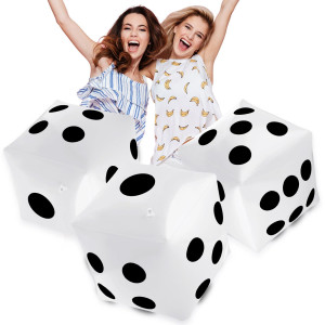 3 Pack Inflatable Dice Jumbo Giant Inflatable Dice Large Inflatable Dice Toy For Indoor Outdoor Broad Game Ludo Pool Party Favor