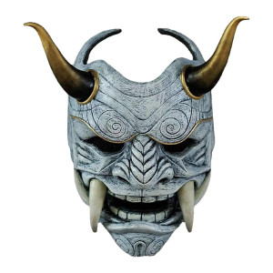 Kumprohu Oni Japanese Hannya Mask Demon Horror Mask Ghost Face Prajna Halloween Party Japanese Latex Cosplay Mask