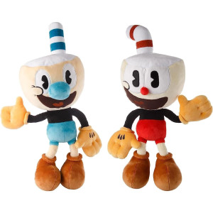 Mighty Mojo Cuphead & Mugman 15-Inch Plush Toy - Multicolor