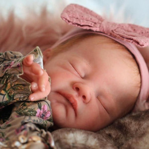 Wooroy Realistic Reborn Baby Dolls Girl 22 Inch Lifelike Newborn Sleeping Baby Dolls Handmade Real Life Baby Dolls With Soft W