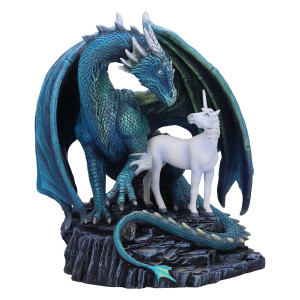 Nemesis Now Protector Of Magick 17Cm Resin Lisa Parker Protector Of Magick Figurine Unicorn And Dragon Ornament Exclusive Fa