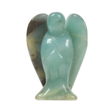 Justinstones Carved Amazonite Gemstone Peace Angel Pocket Guardian Angelhealing Statue 2 Inch