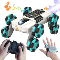 Athleria Gesture Sensing Stunt Rc Cars 24Ghz 8Wd Rechargeable Racing Drift Doublesided Car Hand Remote Control Crawler Toy F