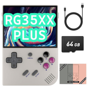 Rg35Xx Plus Handheld Emulator 35 Inch Ips Retro Games Consoles Classic Handheld Gaming Console Preinstalled 5500 Hand Held Vi