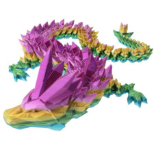 Axicir 3D Printed Dragon 24Inch Beautiful Flexible Crystal Dragon Figurine Decor Easter Basket Stuffers Dragon