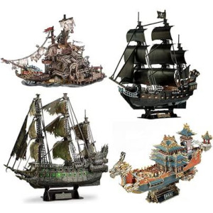 3D Puzzles For Adults Pirate Ship Arts Crafts Model Kitsbrain Teaser Puzzles For Adults Sailboat Building Kits Queen Annes