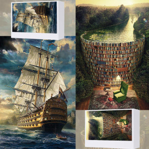 2 Pack 1000 Pieces Jigsaw Puzzles Nature Travel Puzzles For Adults Landscape Scene Painting Challenging Puzzle Perfect For Fam