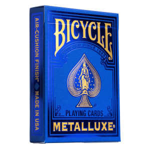 Bicycle Metalluxe Blue Playing Cards Premium Metal Foil Finish Poker Size