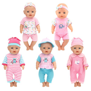 Sotogo 5 Sets Baby Doll Clothes Outfits Jumpsuits For 1416 Inch Baby Doll 43Cm New Born Baby Doll 15 Inch Baby Doll And Ameri