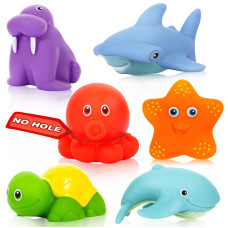 Mold Free Baby Bath Toys For Kids Ages 13No Hole No Mold Sea Animal Bathtub Toys For Infant 61218 Months Tub Toys Toddlers