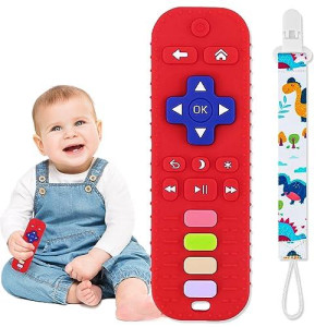 Jkevow Baby Teething Toys Silicone Teethers Toys For Babies 024 Months Remote Control Shape Baby Teethers Chew Toys Bpa Free