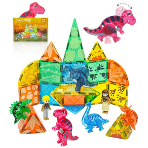 Asago Magnetic Tiles Dinosaurs Magnet Building Blocks Toys For Kids Ages 35 48 812 Creative Animals Educational Stack Tile Co