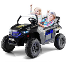 Olakids 2 Seater Kids Ride On Utv 12V Electric Truck Car With Remote Control Battery Powered Vehicle With 4 Wheels Suspension