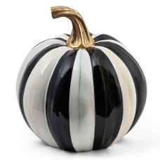 Mackenziechilds Courtly Stripe Glossy Pumpkin Decor Halloween Home Decor Small