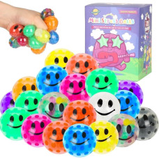 20 Pack Colorful Mini Stress Balls Set Squishy Balls Fidget For Adult Squeeze Balls Bulk Birthday Gifts Party Favors Goodie B