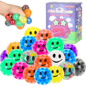 20 Pack Colorful Mini Stress Balls Set Squishy Balls Fidget For Adult Squeeze Balls Bulk Birthday Gifts Party Favors Goodie B