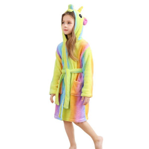 Qstyle Unicorn Costume For Hooded Bathrobe Sleepwear Soft Rainbow Unicorn Robe For Girls Unicorns Gifts For Girls 89Y