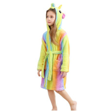 Qstyle Unicorn Costume For Hooded Bathrobe Sleepwear Soft Rainbow Unicorn Robe For Girls Unicorns Gifts For Girls 1213Y