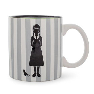 Addams Family Wednesday "On Wednesdays We Wear Black" Ceramic Mug | Large Coffee Cup For Tea, Espresso, Cocoa | Holds 20 Ounces