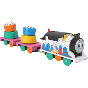 Thomas Friends Motorized Toy Train Wobbly Cake Thomas Engine With Cargo Cars Pieces For Pretend Play Preschool Kids Ages 3