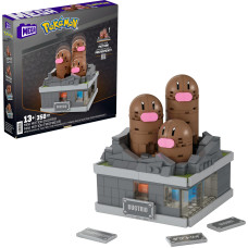 Mega Pok Mon Building Toys Set Mini Motion Dugtrio With 350 Pieces Pop Up Motion 5 Inches Tall For Adult Collectors