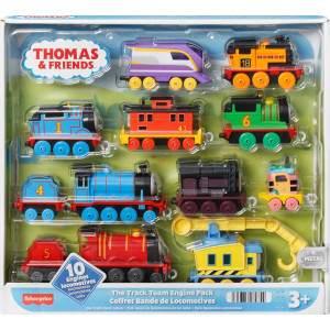 Thomas Friends Diecast Toy Trains The Track Team Engine Pack 10 Pushalong Vehicles For Pretend Play Preschool Kids Ages 3