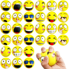 30 Pcs Face Stress Balls25 Inch Emotion Stress Relief Ballsfunny Face Squeeze Balls For Adults Kids Teens Relieve Anxiety Par