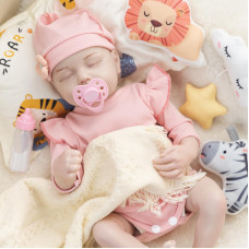 Shemira 17Inch Vinyl Baby Doll Lifelike Newborn Dolls For Girls Age 3 Ideal Gift For Kids Poseable Reborn Doll With Full B