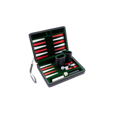 Engelhart 250502 Backgammon Travel Pouch 9 Inches Green Red White