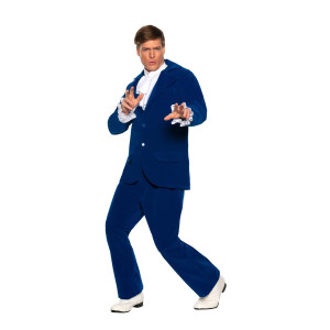 groovy Sixties Blue Adult costume Suit One Size
