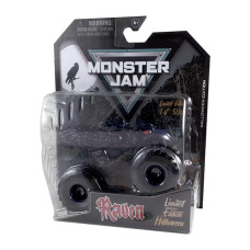 Monster Jam 1 Of 5000 Monster Truck Collector Diecast Vehicle 164 Scale For Kids Ages 3 And Up Raven Halloween Edition