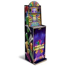 Arcade1Up Wheel Of Fortune Casinocade Deluxe Arcade Game 5 Foot Tall Stand Up Cabinet With 8 Inch Dual Lcd Screens Electronic G