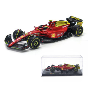 Jodiyaah Bburago 124 2022 F175 75Th Anniversary Giallo Modena F17555 Carlos Sainz Alloy Luxury Vehicle Diecast Cars Model To