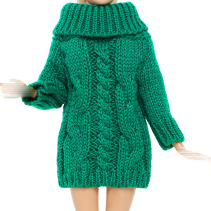 Bjdbus Winter Turtleneck Sweater Clothes For 115 Inch Girl Doll Accessories Dark Green