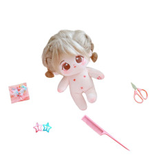 Calembou 20Cm Plush Doll Cute Cotton Doll With Jointed Skeleton Anime Soft Stuffed Dress Up Doll And Hairdressing Set Collect