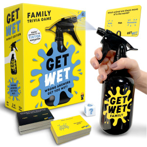 Get Wet Family The Party Game Where Incorrect Answers Get You Wet Ages 8 28 Players Guessing Card Game For Families Kids