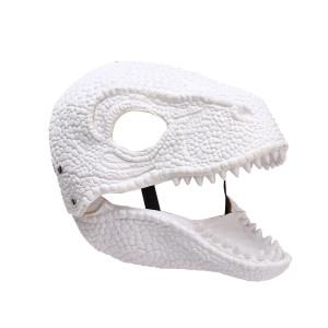 Manmaohe Dinosaur Mask Halloween Mask Soft Latex Dino Mask Moving Jaw Movable Dinosaur Head Mask Tyrannosaurus Rex Mask Hallowee