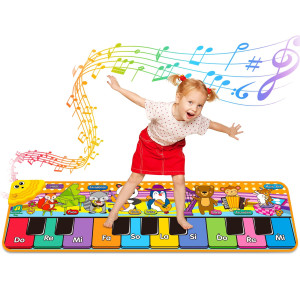 Kids Musical Piano Mats With 25 Music Sounds Musical Toys Baby Floor Piano Keyboard Mat Carpet Animal Blanket Touch Playmat Ear