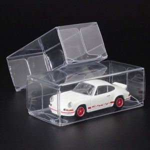 25 Pcs Toy Car Display Boxes Pvc Transparent Box Model Toy Car Exhibition Box Vehicle Model Car Assemble Stand Organizer Box