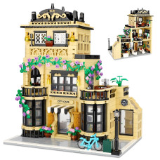 City Coffee Shop Building Blocks Set Compatible With Lego Modular Architecture Threestory House Building Blocks For Adult 14